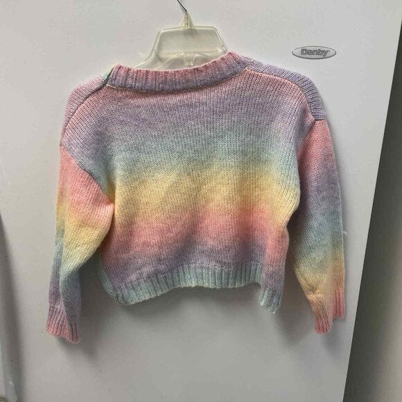 Bianjiajia Soft Rainbow Pastel Top Sweater Cardigan Size Small - Picture 1 of 5
